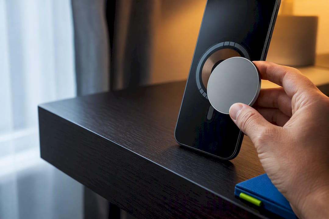 Magnetischer Ladepuck an der unscheinbaren Smartphone-Kante