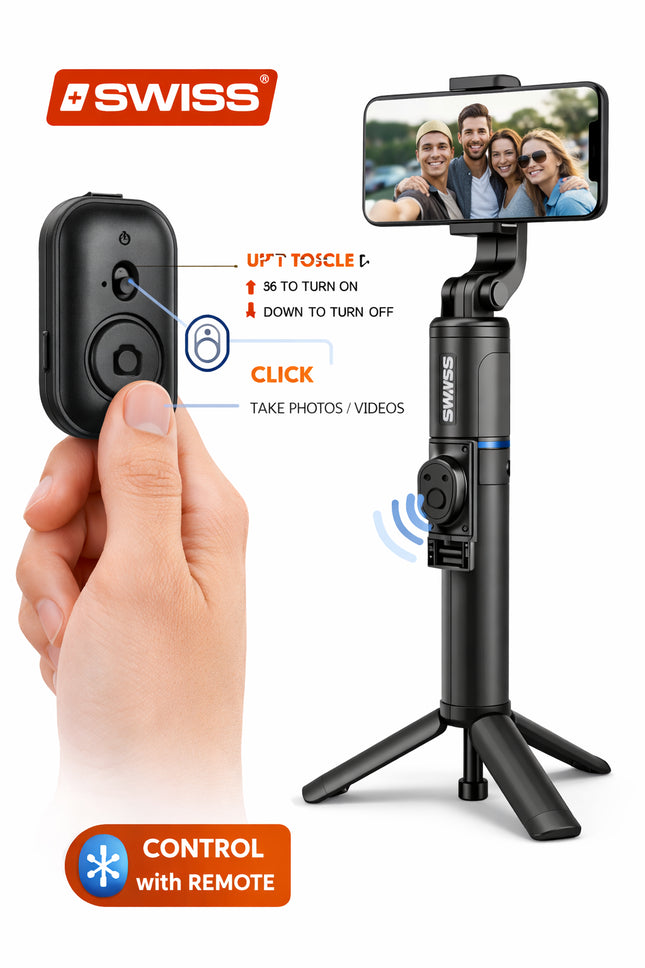 Selfie Tripod with Wireless Remote Control