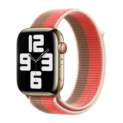 Apple Watch Sportarmband mit Klettverschluss | rosa | Beige
