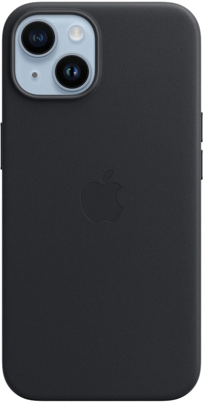 Schwarze Lederhülle für iPhone 14