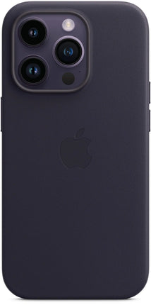 iPhone 14 Pro – Tintenblaue Leder-Telefonhülle