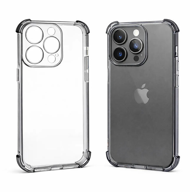 iPhone 13 Pro Silicone Case - Transparent with Black Glow
